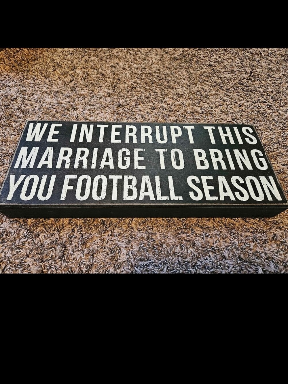 Primitives By Kathy Football Season Box Sign